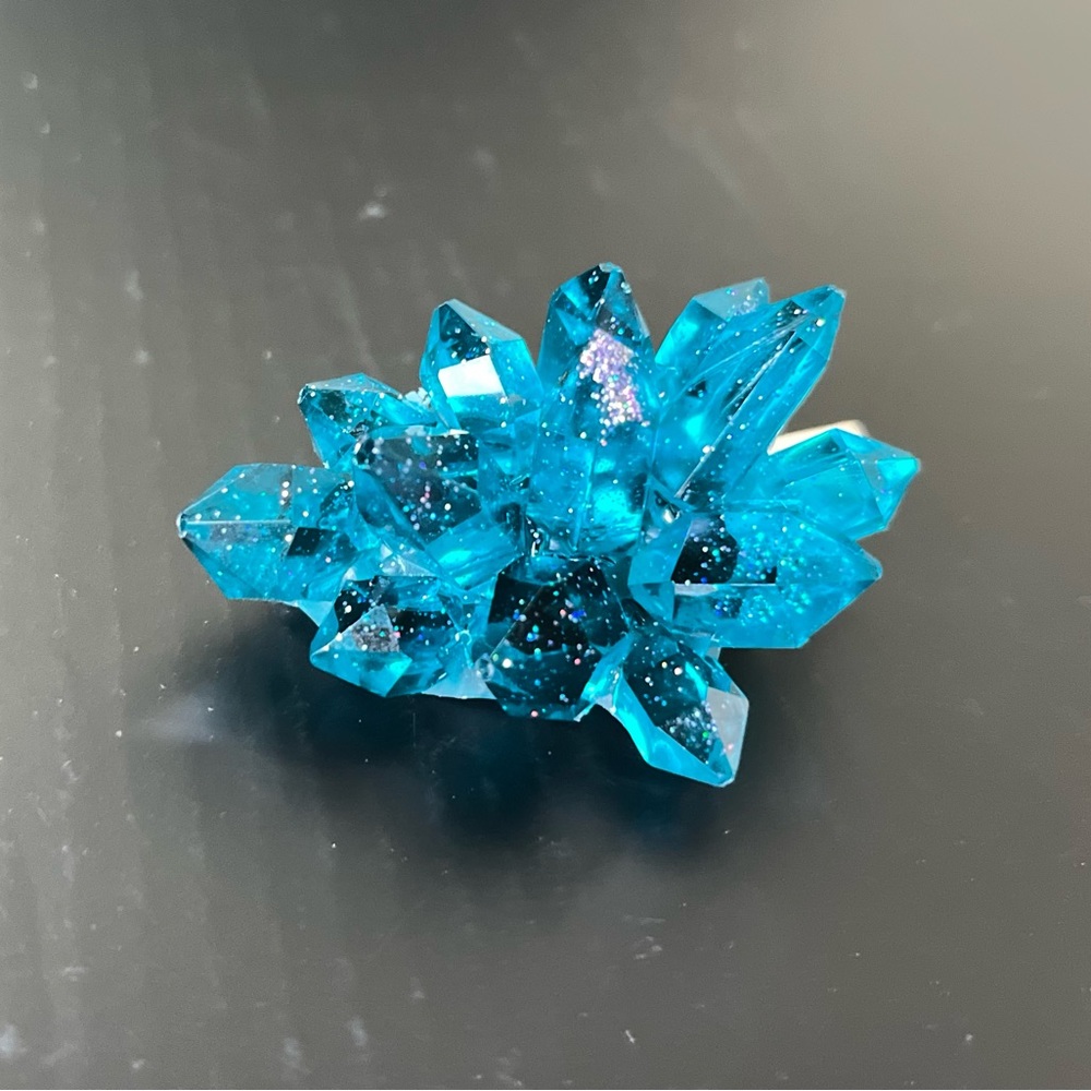 resin crystal hair clip